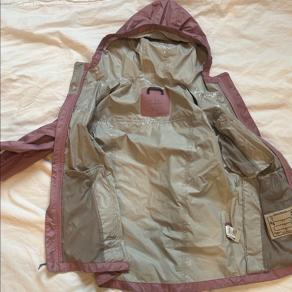 L.L. Bean Kids Raincoat in Purple and Gray